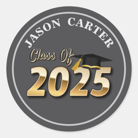 Senior Graduate Class of 2025 Graduation Party Runder Aufkleber (Vorderseite)