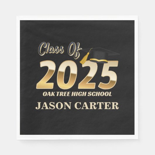 Senior Graduate Class of 2025 Graduation Party Serviette (Vorderseite)