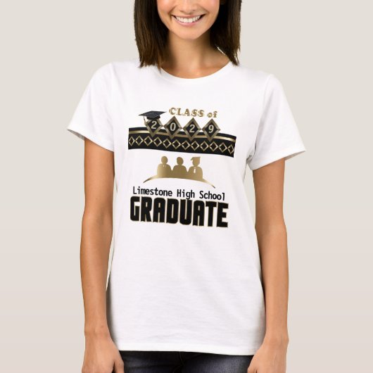 Senior Graduate - Personalisieren T-Shirt (Vorderseite)