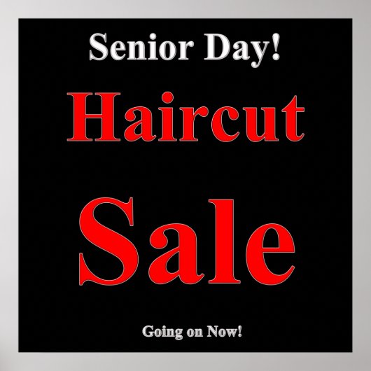 Senior Haircut Sale Poster Matte (Vorne)