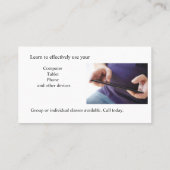 Senior-Handy mit Notebook-Tastatur Visitenkarte (Rückseite)