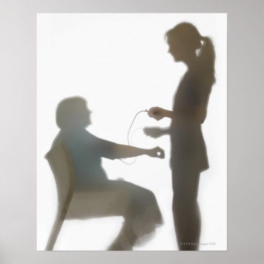 Senior Health Karo / Blutdruckablesung Poster (Vorne)