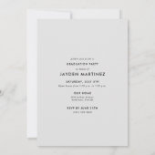 Senior High School Abschluss Foto Party Einladung (Rückseite)