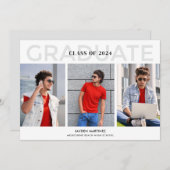 Senior High School Abschluss Foto Party Einladung (Vorne/Hinten)