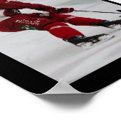 Senior Hockey Player Name Number 5 Photo Collage Poster (Ecke)