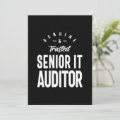 Senior IT Auditor Job Title Gift Dankeskarte (Stehend Vorderseite)