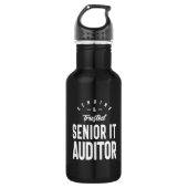 Senior IT Auditor Job Title Gift Edelstahlflasche (Vorderseite)