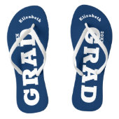 Senior-Klasse in Blau und Weiß Abschluss Badesandalen (Fußbett)