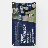 Senior Lacrosse Blue and Gold Outdoor Banner (Vertikal)