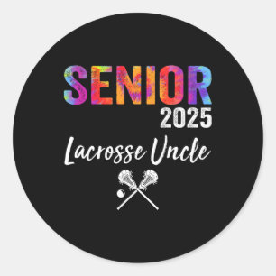 Senior Lacrosse Uncle Cl 2025 Graduate Lacrosse Ti Runder Aufkleber
