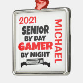 Senior Lieben spielen Videospiele CUSTOM Ornament Aus Metall (Links)