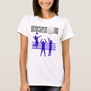 Senior Mädchen-Volleyballmannschaft mit schwarzer  T-Shirt