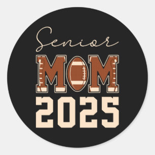 Senior Mama 2025 Footll Mommy Cl von 2025 Abschlus Runder Aufkleber
