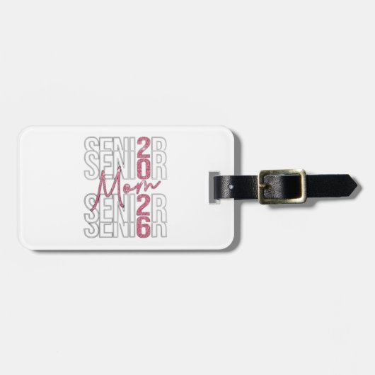 ✨ Senior Mama 2026 Glitzer Design Gepäckanhänger (Vorderseite horizontal)