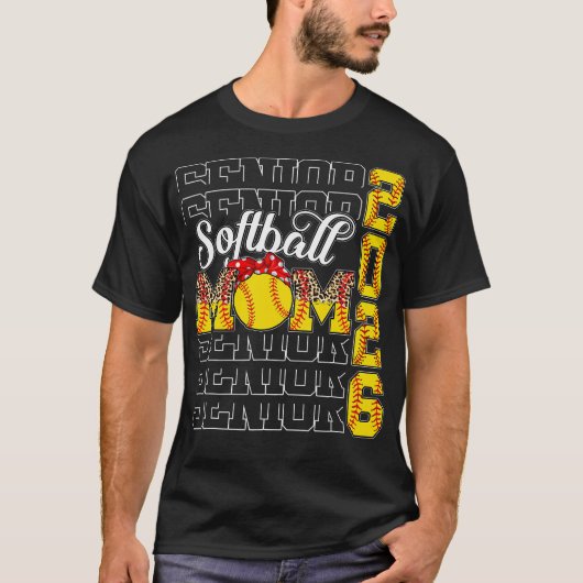 Senior Mama 2026 Softball Class of 2026 Abschluss T-Shirt (Vorderseite)