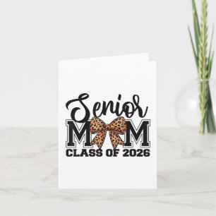 Senior Mama Cl von 2026 Abschluss Leopard Coquette Karte