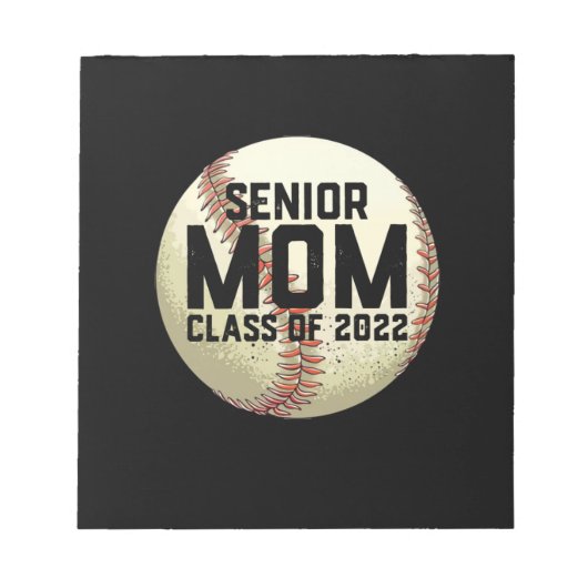 Senior Mama Class of 2022 Baseball Mama Notizblock (Vorderseite)