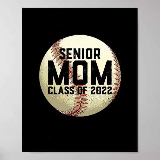 Senior Mama Class of 2022 Baseball Mama Poster (Vorne)