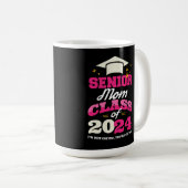 Senior Mama Class of 2024 Proud Mama Funny Kaffeetasse (VorderseiteRechts)