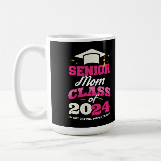 Senior Mama Class of 2024 Proud Mama Funny Kaffeetasse (Links)