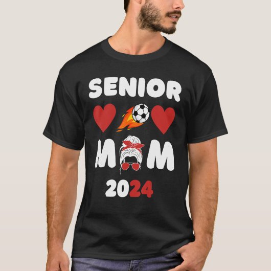 Senior Mama Class of 2024 Soccer Mama Abschluss 1 T-Shirt (Vorderseite)