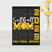 Senior-Mama Die letzte Inning Softll Mama Cl von 2 Karte (Gelbe Blume)