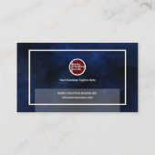 Senior Manager-Samt-Blau-Schmutz Visitenkarte (Rückseite)