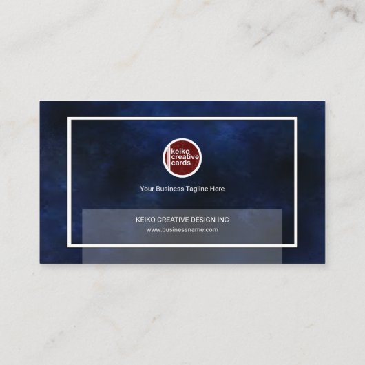 Senior Manager-Samt-Blau-Schmutz Visitenkarte (Rückseite)