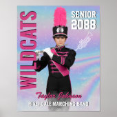 Senior Marching Band Custom Photo Gift Sports Poster (Vorne)