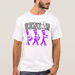 Senior Marching Band mit violetter Silhouette T-Shirt