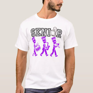 Senior Marching Band mit violetter Silhouette T-Shirt