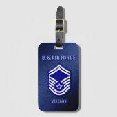 Senior Master Sergeant USAF Luggage Tag Gepäckanhänger (Vorderseite Vertikal)