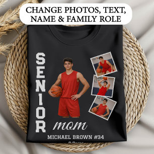 Senior Mom Basketball-Fotocollage mit individuelle T-Shirt