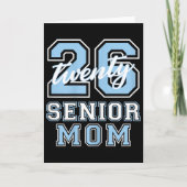Senior Mom Cl Of 2026 Graduation Pale Blue Letters Karte (Vorderseite)