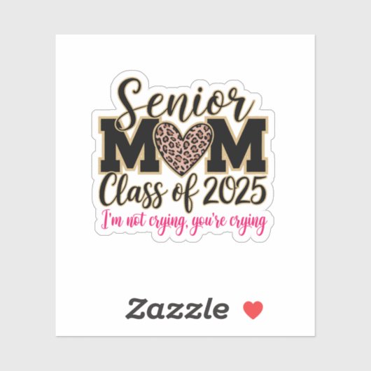 Senior Mom Class 2025 Aufkleber (Blatt)