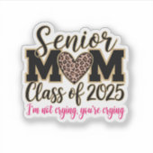 Senior Mom Class 2025 Aufkleber (Vorderseite)