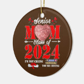 Senior Mom Of A Class 2024 Graduate Heart Keramik Ornament (Links)
