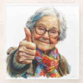 Senior Moments Glass Untersetzer (Vorderseite)