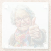 Senior Moments Glass Untersetzer (Rückseite)