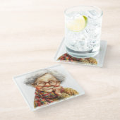 Senior Moments Glass Untersetzer (Schrägansicht)