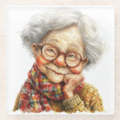 Senior Moments Glass Untersetzer (Vorderseite)