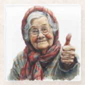 Senior Moments Glass Untersetzer (Vorderseite)