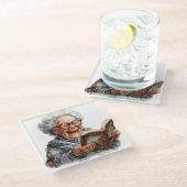 Senior Moments Glass Untersetzer (Schrägansicht)