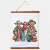 Senior Moments Wood Topped Wall Tapestes Wandteppich Mit Holzrahmen (Vorderseite)