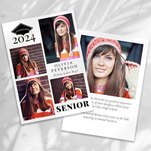 SENIOR Multi Foto Collage Abschluss Ankündigung