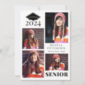 SENIOR Multi Foto Collage Abschluss Ankündigung (Vorderseite)