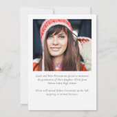 SENIOR Multi Foto Collage Abschluss Ankündigung (Rückseite)