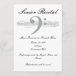 Senior Music Erwägung - Bass Clef Einladung