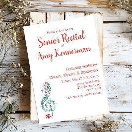 Senior Music Erwägungsgrund Einladung