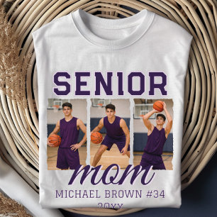 Senior-Mutter-Basketball-Fotocollage mit individue T-Shirt